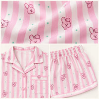 Pyjama Short Femme Rayé Rose Deux Pièces D'Été – vue 4 | le Juste Pyjama