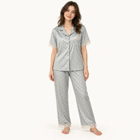Pyjama Soie Synthétique Satiné À Pois | le Juste Pyjama