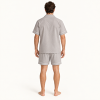 Pyjama Stylé Homme Gris Clair Uni – vue 2 | le Juste Pyjama