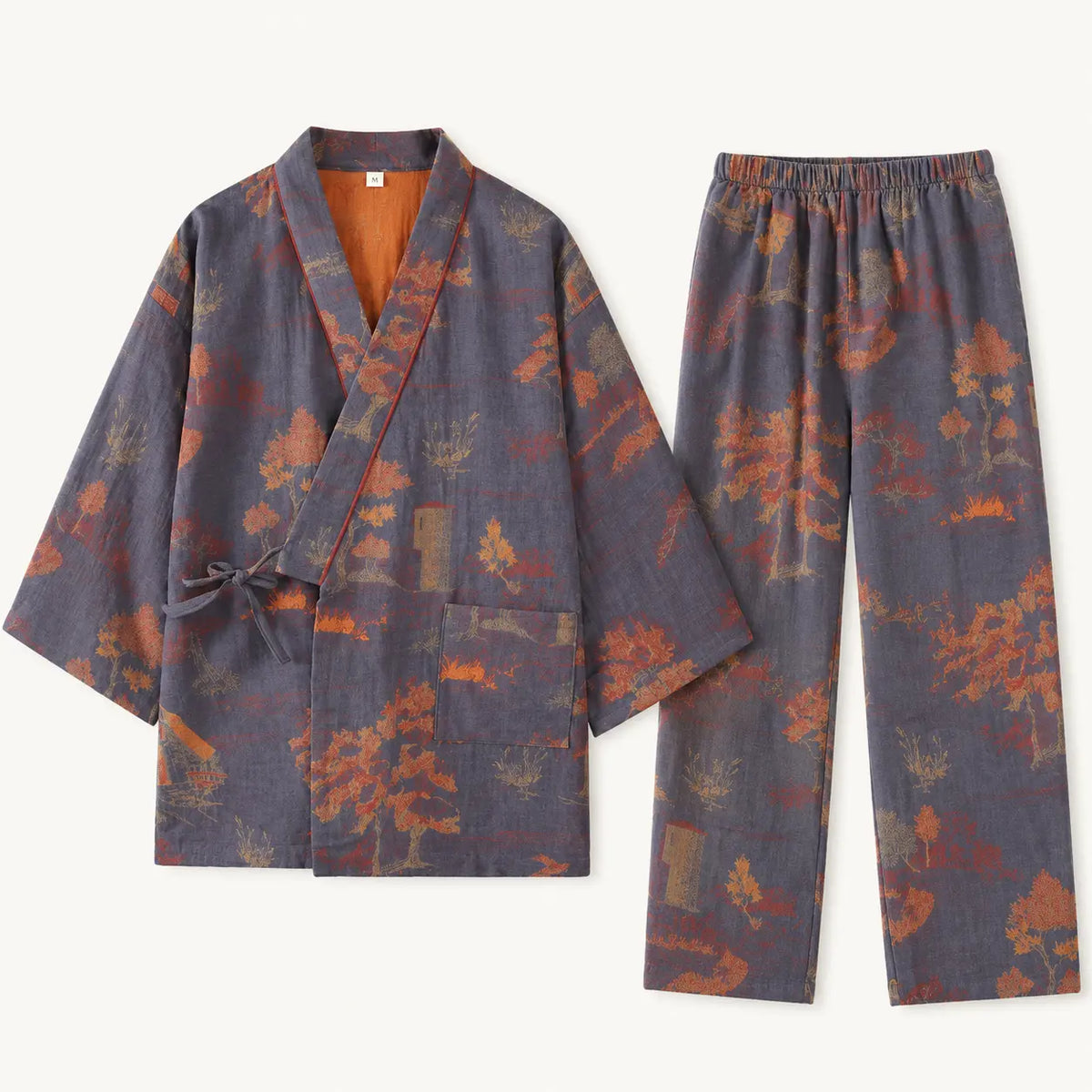 Pyjama Style Kimono Coton – vue 5 | le Juste Pyjama