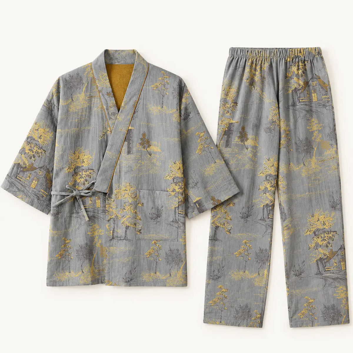 Pyjama Style Kimono Coton – vue 6 | le Juste Pyjama