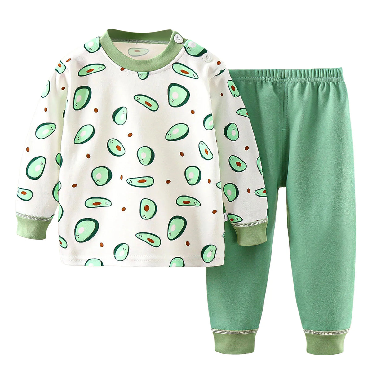 Pyjama Toutes Saisons Imprimé Éléphant En Coton coloris vert | le Juste Pyjama