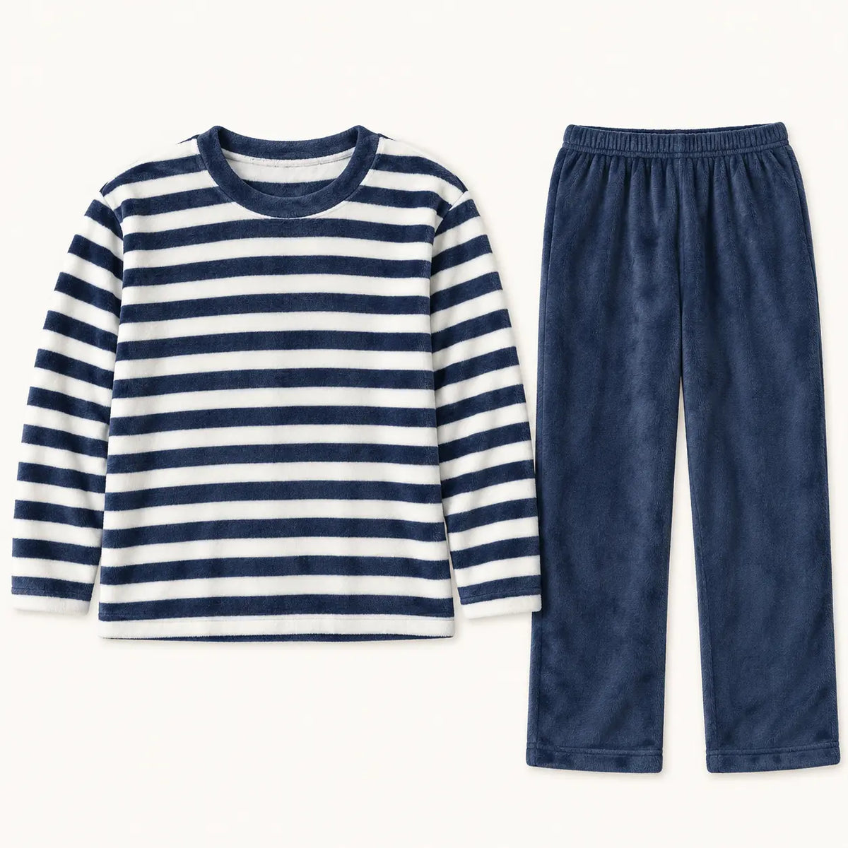 Pyjama Vêtements De Nuit Polaire Homme Rayé – vue 7 | le Juste Pyjama