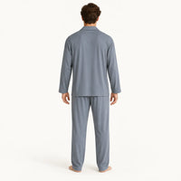 Pyjama Viscose Satiné Col Tailleur – vue 2 | le Juste Pyjama