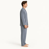 Pyjama Viscose Satiné Col Tailleur – vue 3 | le Juste Pyjama