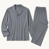 Pyjama Viscose Satiné Col Tailleur – vue 5 | le Juste Pyjama
