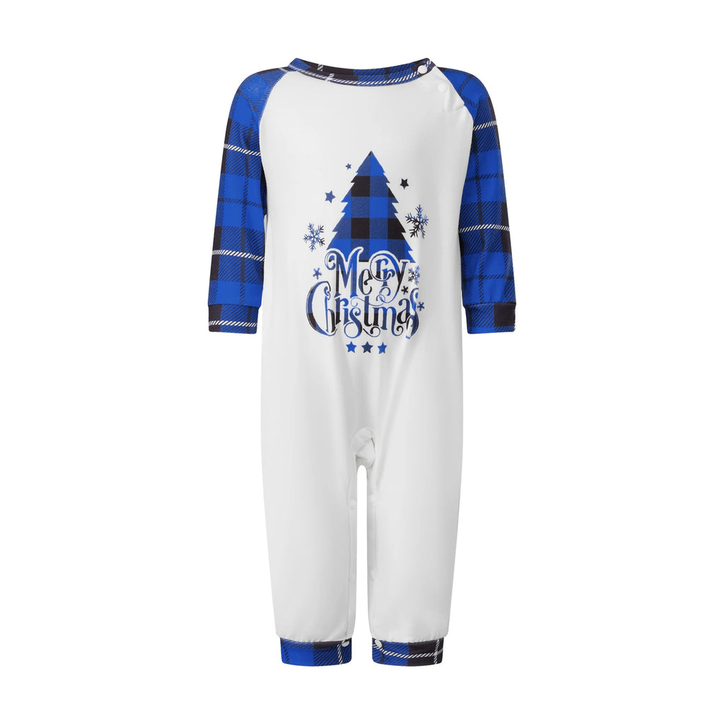 Pyjama De Noël Famille Assorti Sapin Imprimé Bleu – vue 6 | le Juste Pyjama