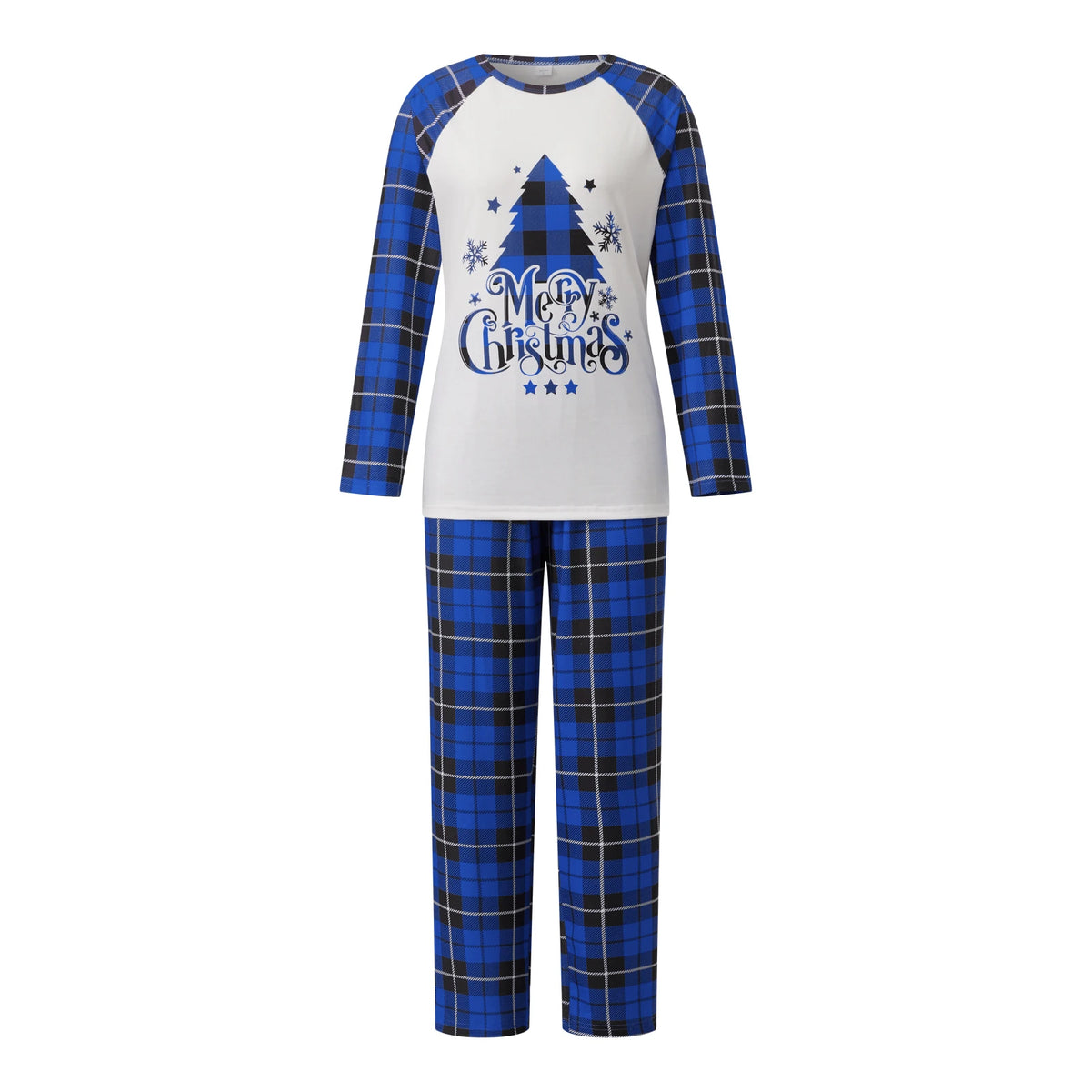 Pyjama De Noël Famille Assorti Sapin Imprimé Bleu – vue 8 | le Juste Pyjama