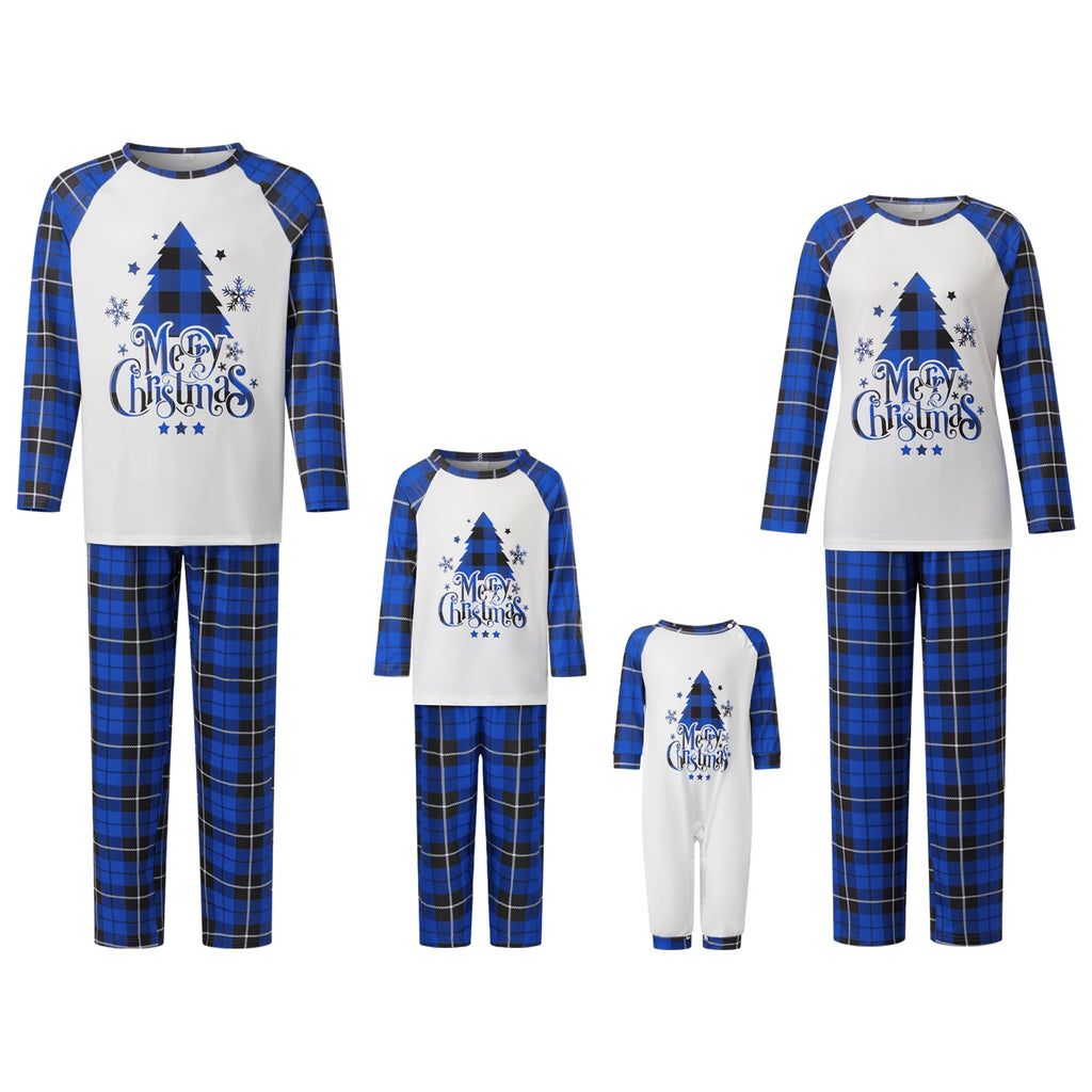 Pyjama De Noël Famille Assorti Sapin Imprimé Bleu – vue 7 | le Juste Pyjama