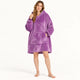 Sweat-shirt couverture violet en polaire à capuche, surdimensionné femme | le Juste Pyjama