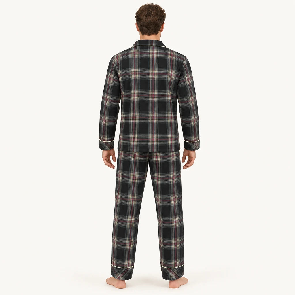 Bas De Pyjama Pantalon Homme En Coton À Carreaux