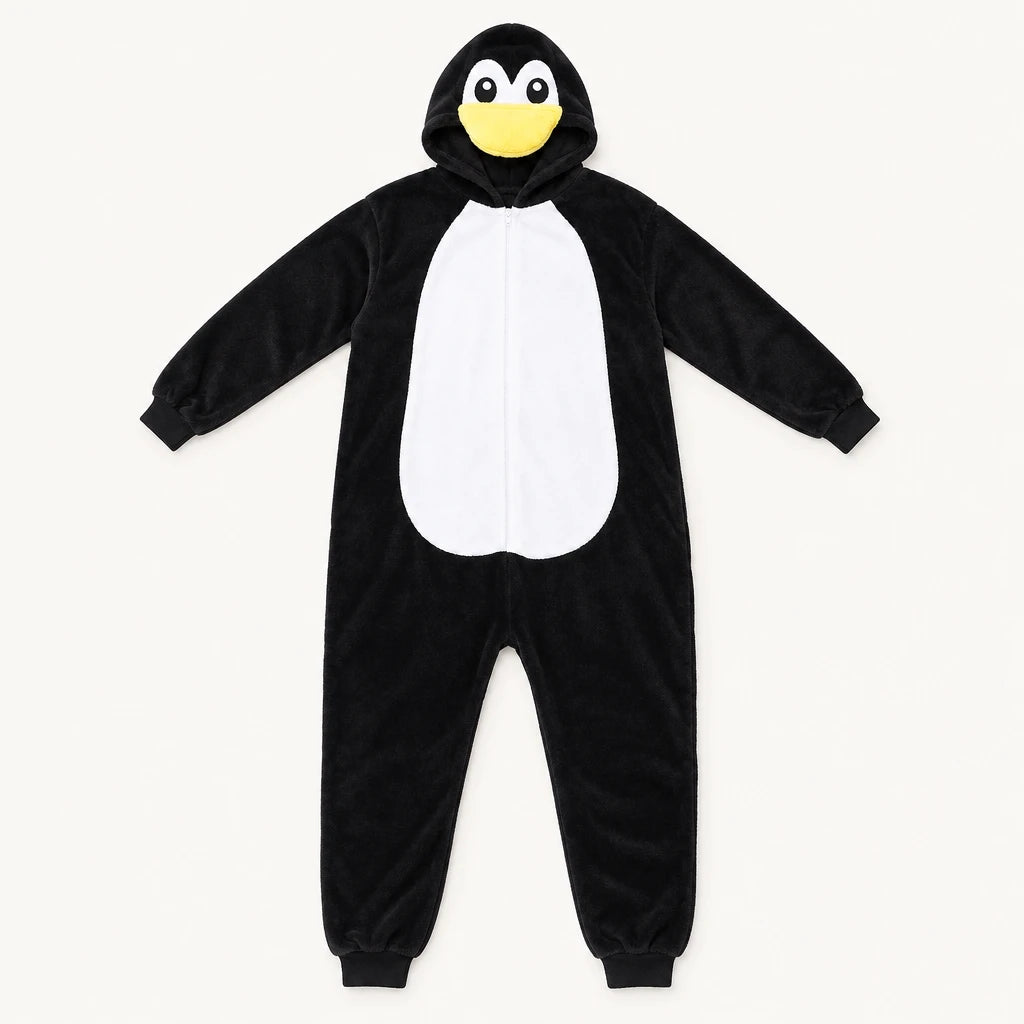 Combinaison Pyjama Pingouin Enfant À Capuche
