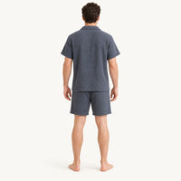 Ensemble De Pyjama Court Homme En Coton Gaufré