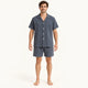 Ensemble De Pyjama Court Homme En Coton Gaufré