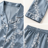 Ensemble De Pyjama Floral Satin Imprimé
