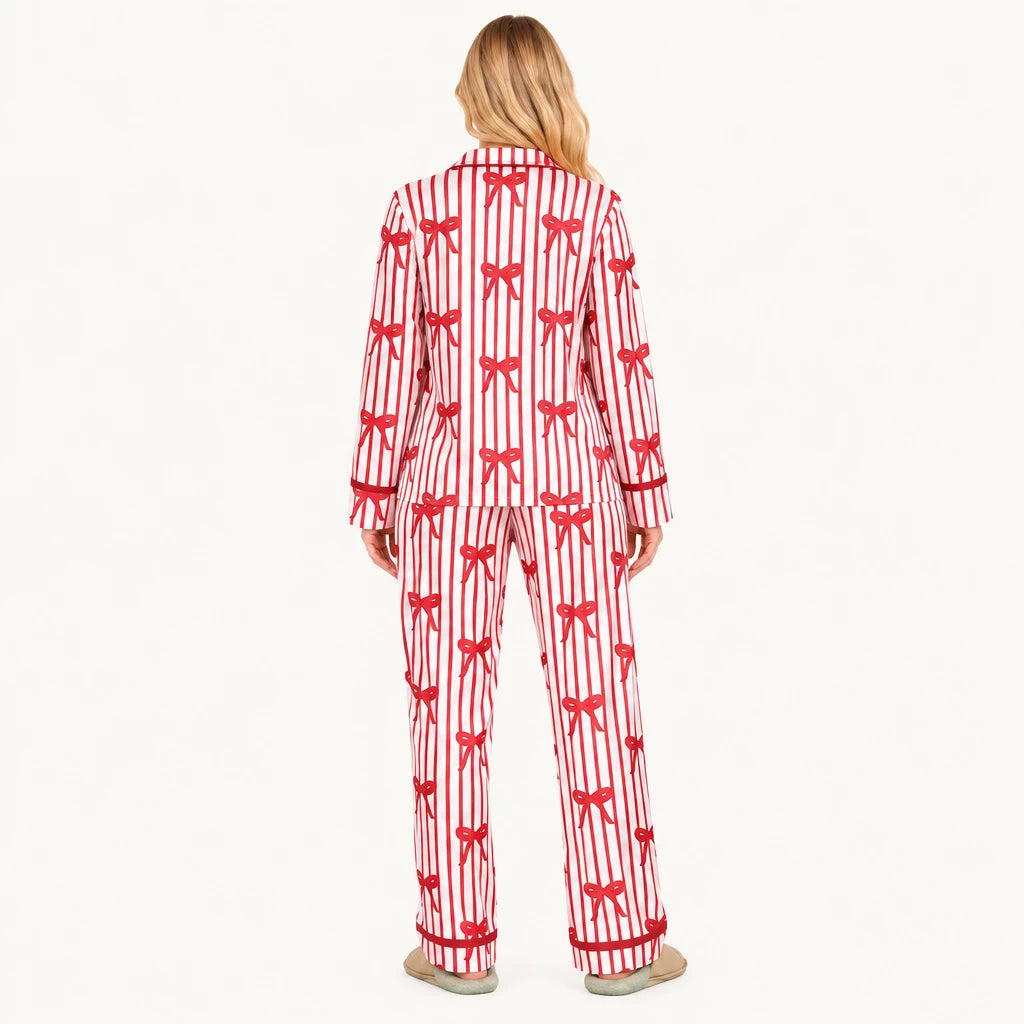 Pyjama Assorti Maman Fille Imprimé Cœurs Ou Nœuds