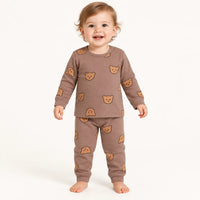 Pyjama Bébé Coton Imprimé Ours Taille Haute