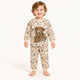 Pyjama Bébé En Coton Beige Imprimé Ours