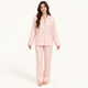 Pyjama Chemise Pantalon Femme Rayé À Nœuds