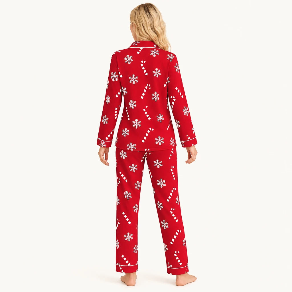 Pyjama De Noël Rouge Femme