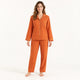 Pyjama Double Gaze De Coton Orange