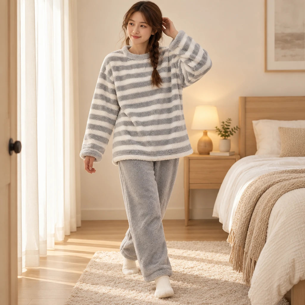 Pyjama En Flanelle Rayé