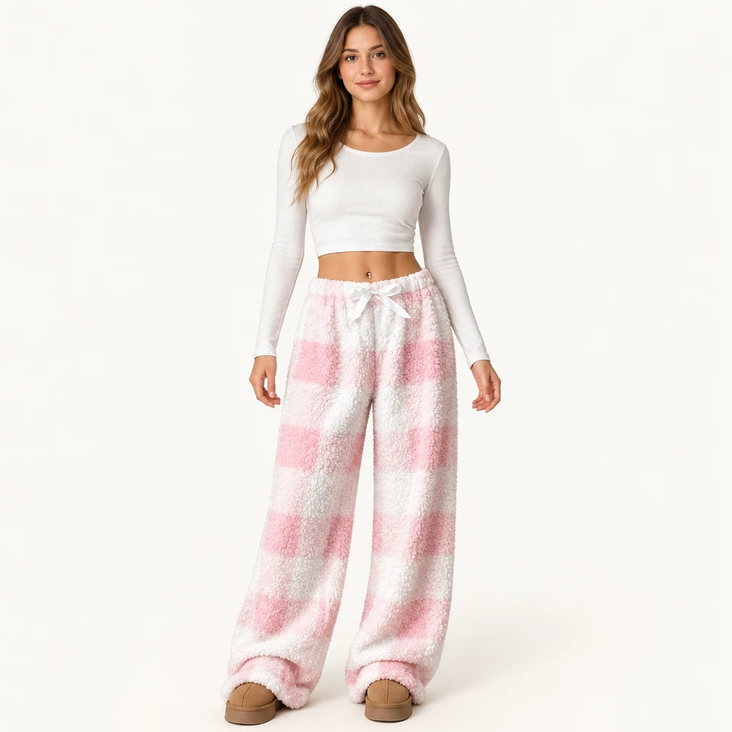 Pyjama En Polaire À Carreaux