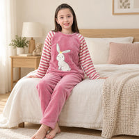 Pyjama Enfant Flanelle Motif Panda Ou Lapin