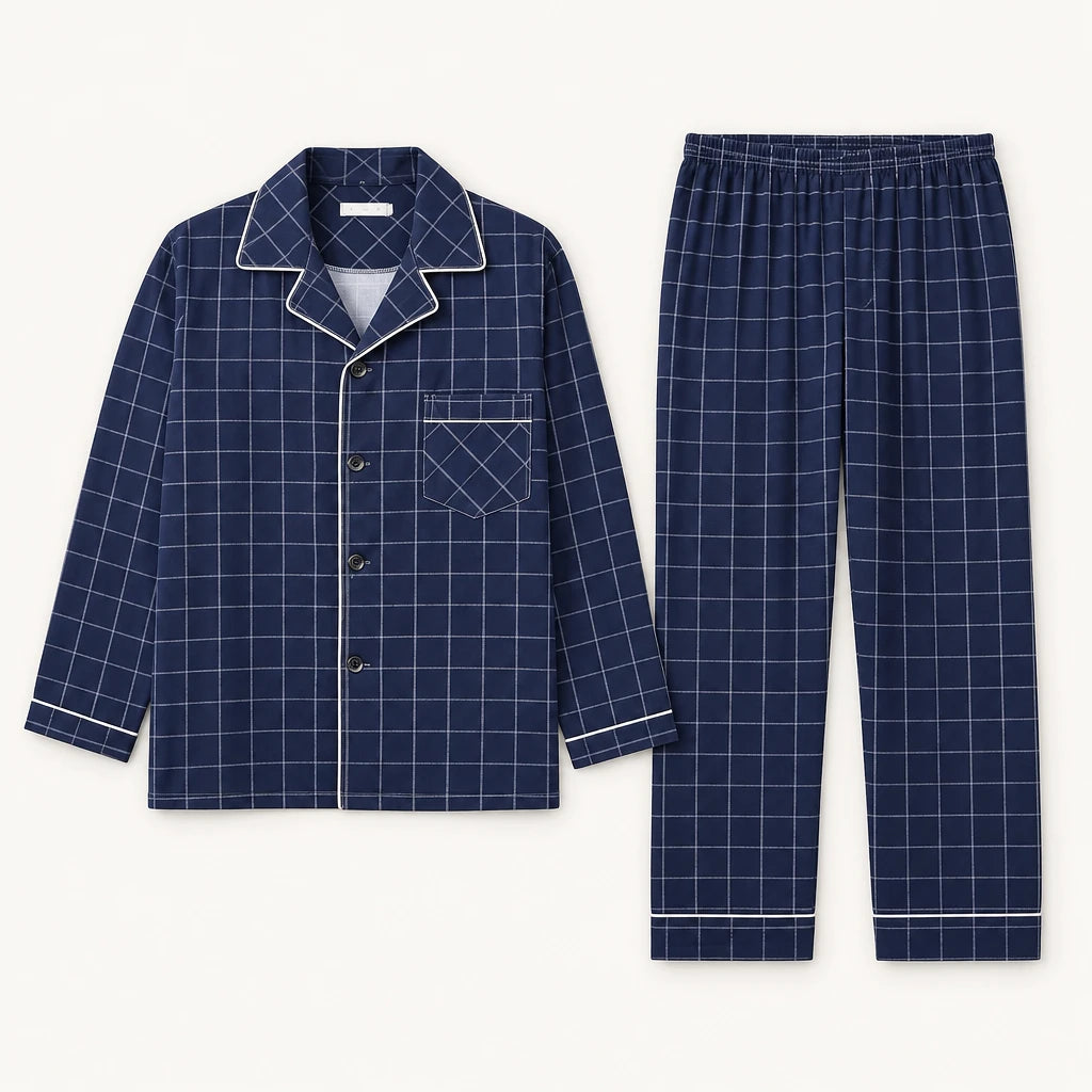 Pyjama Homme Coton Carreaux