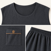 Pyjama Homme Sans Manches En Coton