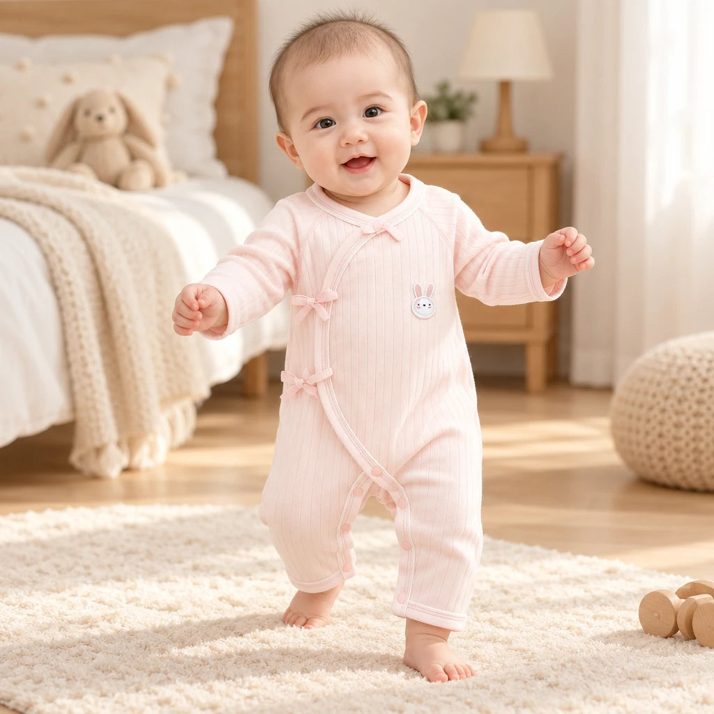Pyjama Naissance Bébé En Coton À Nouettes