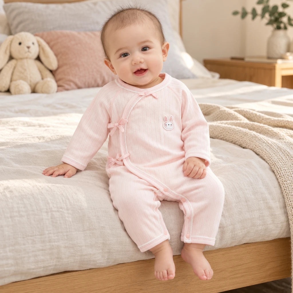 Pyjama Naissance Bébé En Coton À Nouettes