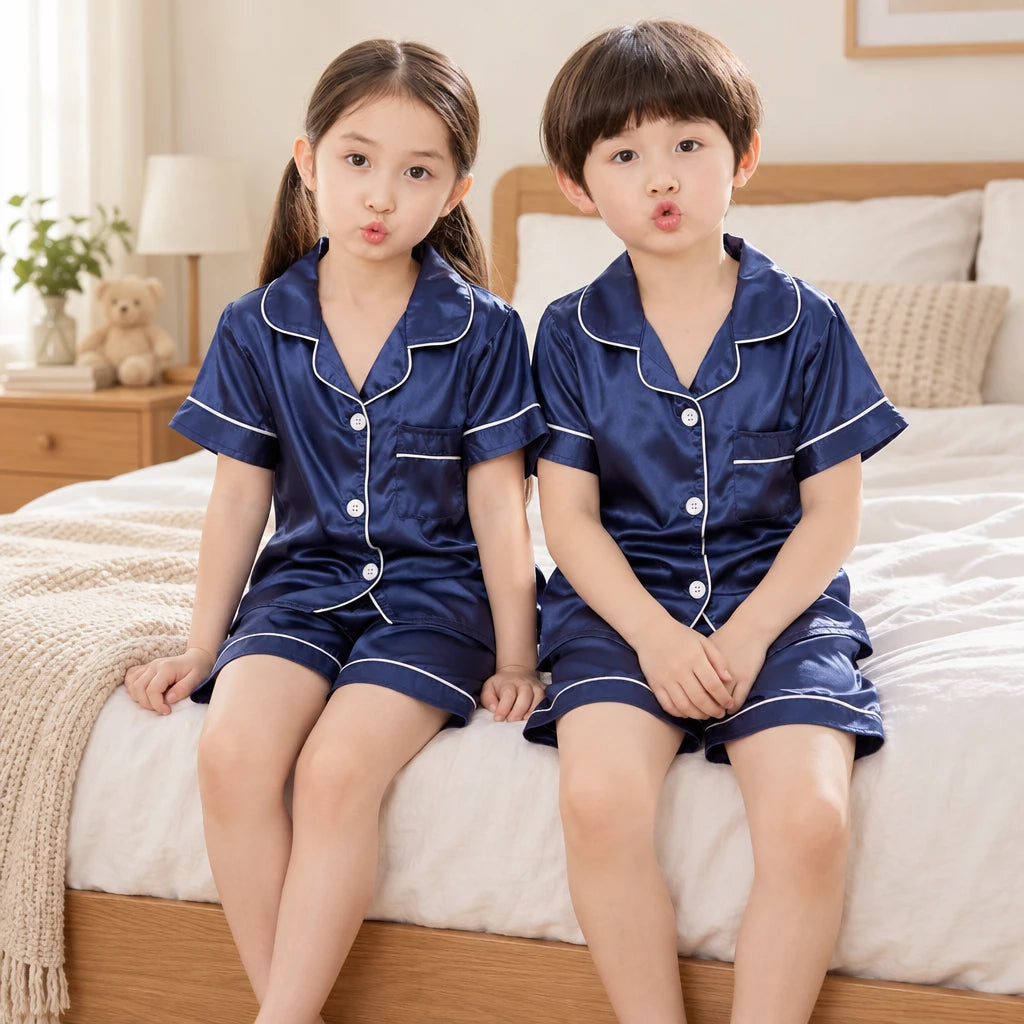 Pyjama Soie En Satin Pour Enfant