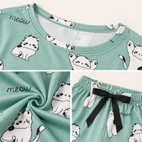 Pyjama T-Shirt Short Femme Imprimé Été
