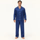 Pyjama Vêtements De Nuit Satin Homme Bleu Marine