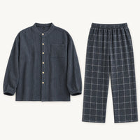 Pyjamas Homewear Style Japonais Couple En Crêpe De Coton